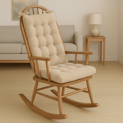2 Piece Rocking Chair Cushion Set With Back And Seat Support - Comfy Sofa Cover