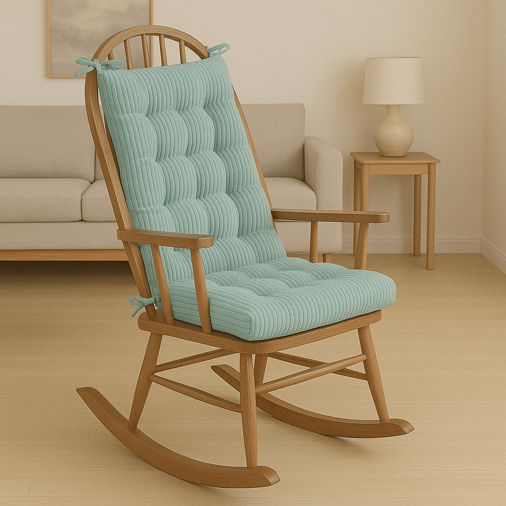 2 Piece Rocking Chair Cushion Set With Back And Seat Support - Comfy Sofa Cover