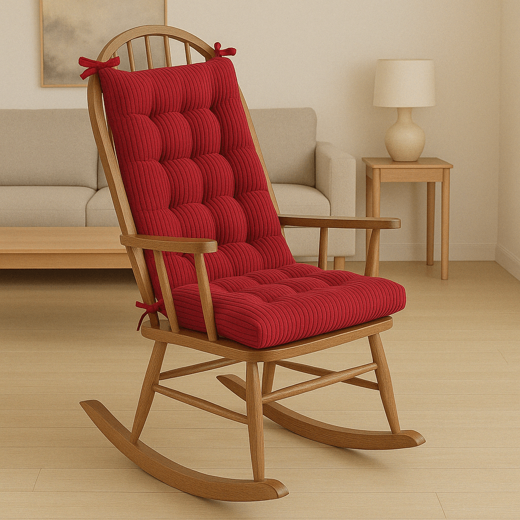 2 Piece Rocking Chair Cushion Set With Back And Seat Support - Comfy Sofa Cover