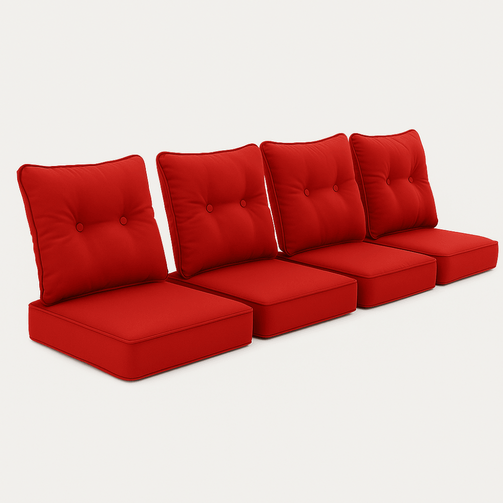 8 Piece Outdoor Seat And Back Replacement Set With Zippered Covers - Comfy Sofa Cover