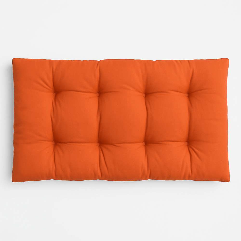 Tufted Indoor Bench Seat Pad – Solid Twill Fabric - Comfy Sofa Cover