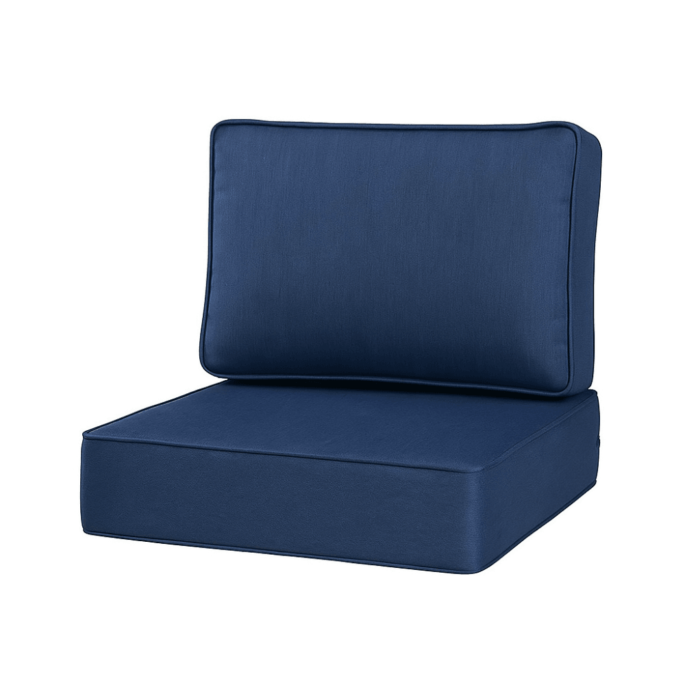 2 Piece Outdoor Lounge Seat And Back Set With Removable Covers – Square Shape - Comfy Sofa Cover