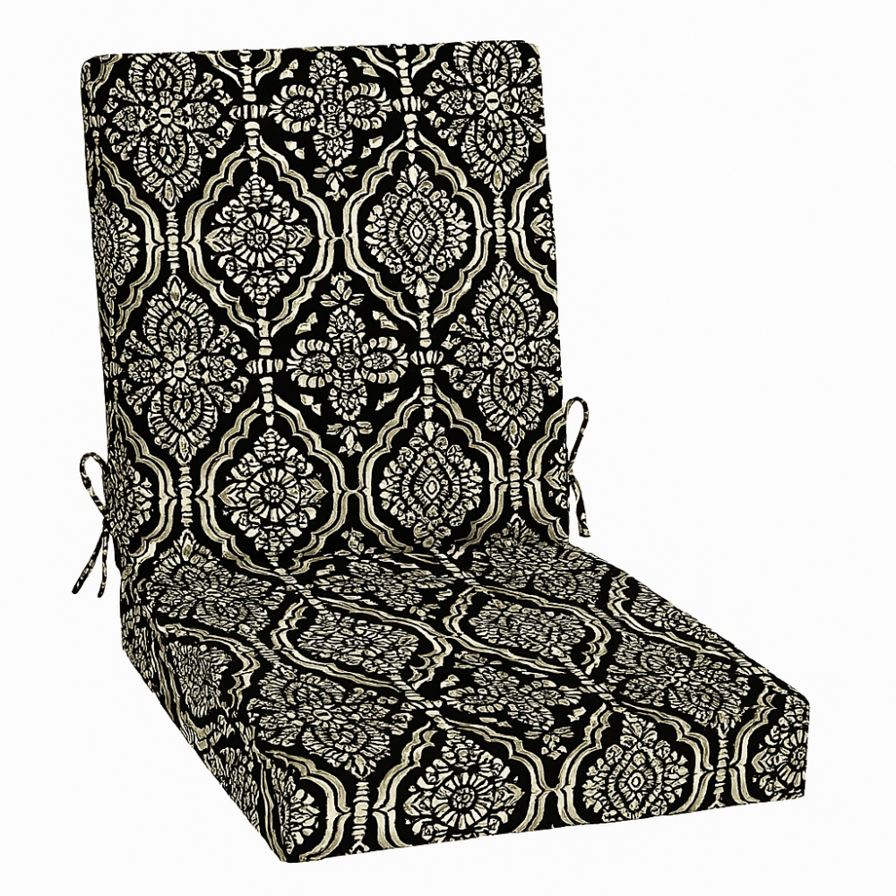 1 Piece Outdoor Chair Pad With Backrest And Ties - Comfy Sofa Cover