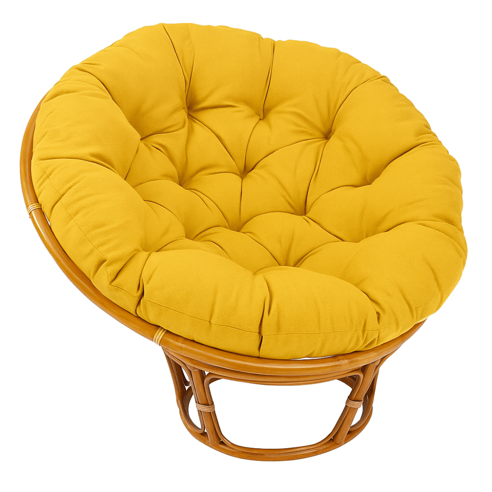 52 Inch Indoor Papasan Chair Cushion – Round Tufted Floor Or Seat Pad - Comfy Sofa Cover