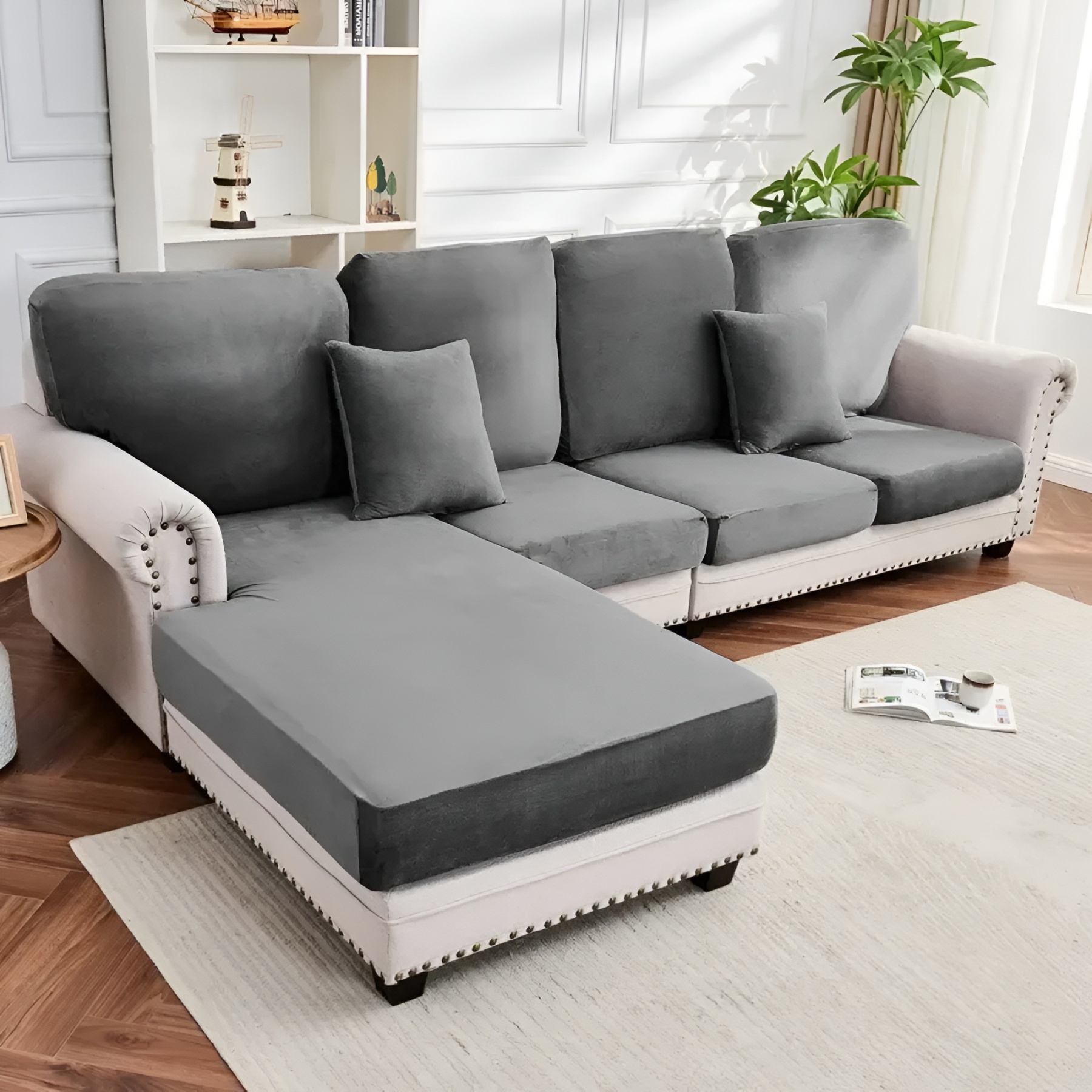 Couch Covers Velvet Sofa Cushion Cover Stretch