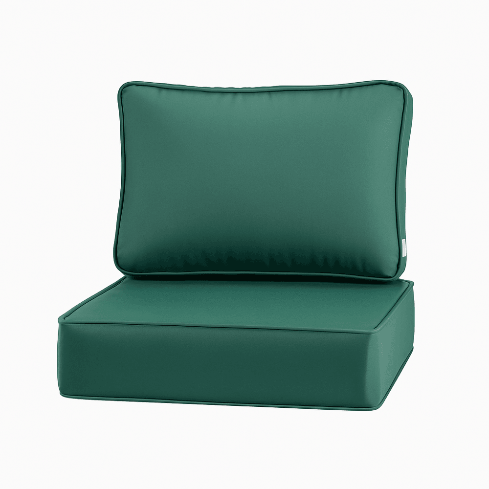 2 Piece Outdoor Lounge Seat And Back Set With Removable Covers – Square Shape - Comfy Sofa Cover