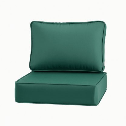 2 Piece Outdoor Lounge Seat And Back Set With Removable Covers – Square Shape - Comfy Sofa Cover
