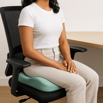 Pressure Relief Seat Cushion for Long Sitting – Memory Foam Chair Pad for Office, Car, and Wheelchair - Comfy Sofa Cover
