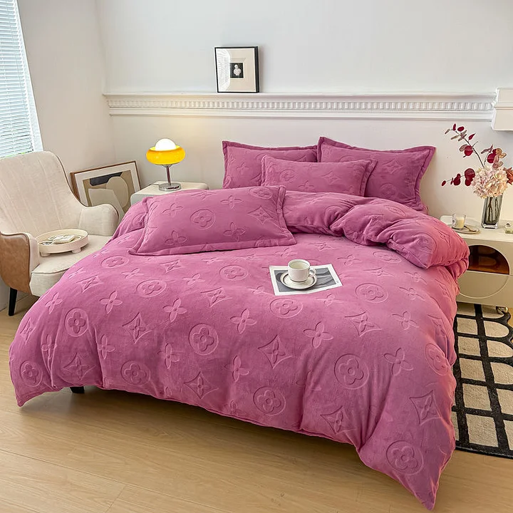 Soft Velvet Fitted Bed Sheet For Bedrooms