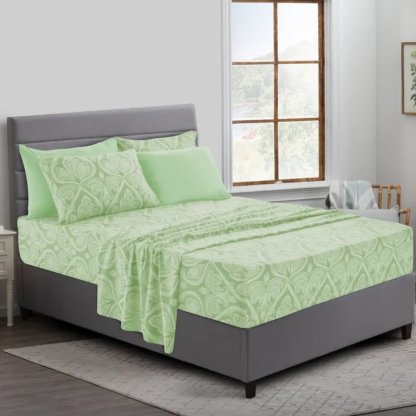 Pack Of 6 Embroidered Bed Sheet Set King