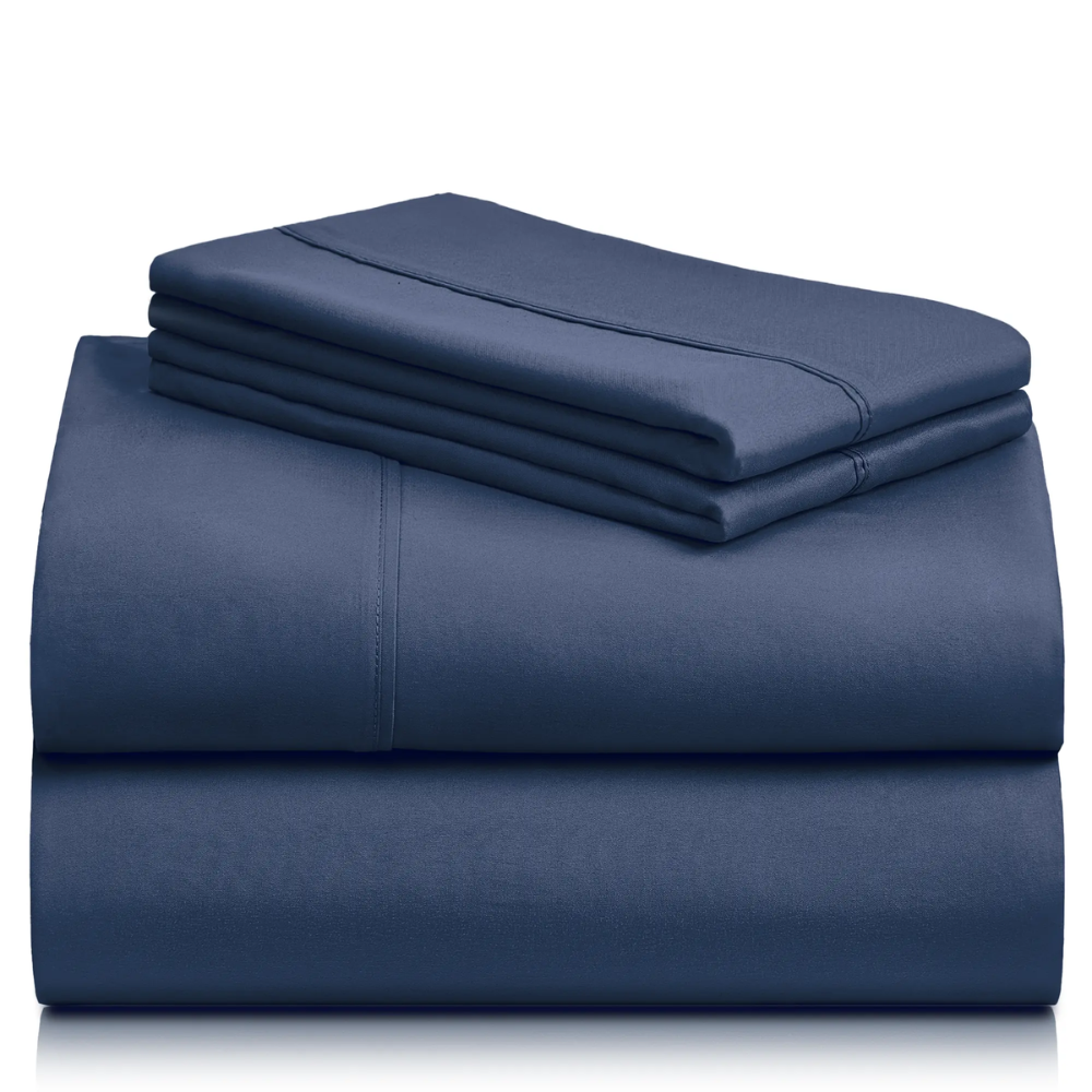 Pack Of 4 Cooling Microfiber Sheet Set Deep Pocket Wrinkle Free