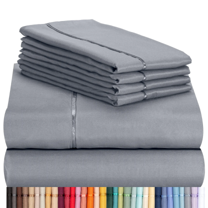 Pack of 4 Cooling Microfiber Bed Sheet Set Deep Pocket