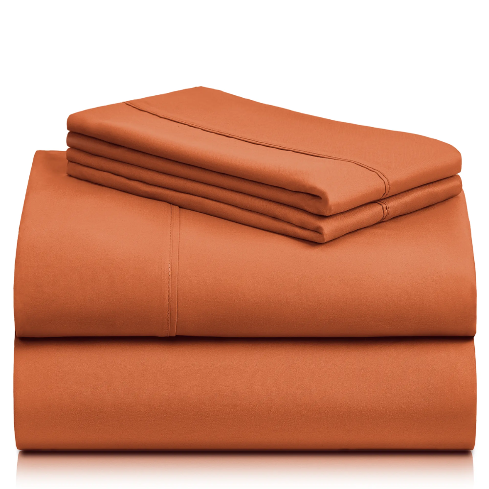 Pack Of 4 Cooling Microfiber Sheet Set Deep Pocket Wrinkle Free