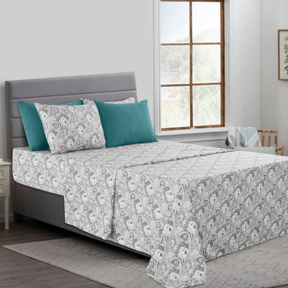 Pack Of 6 Embroidered Bed Sheet Set King