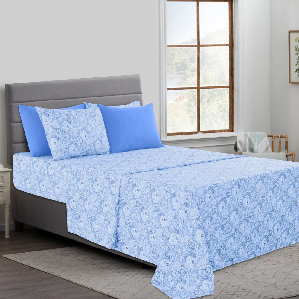 Pack Of 6 Embroidered Bed Sheet Set King
