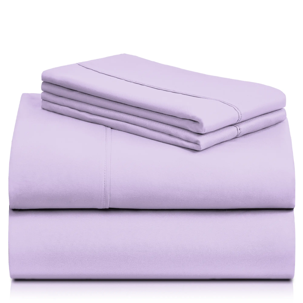 Pack Of 4 Cooling Microfiber Sheet Set Deep Pocket Wrinkle Free
