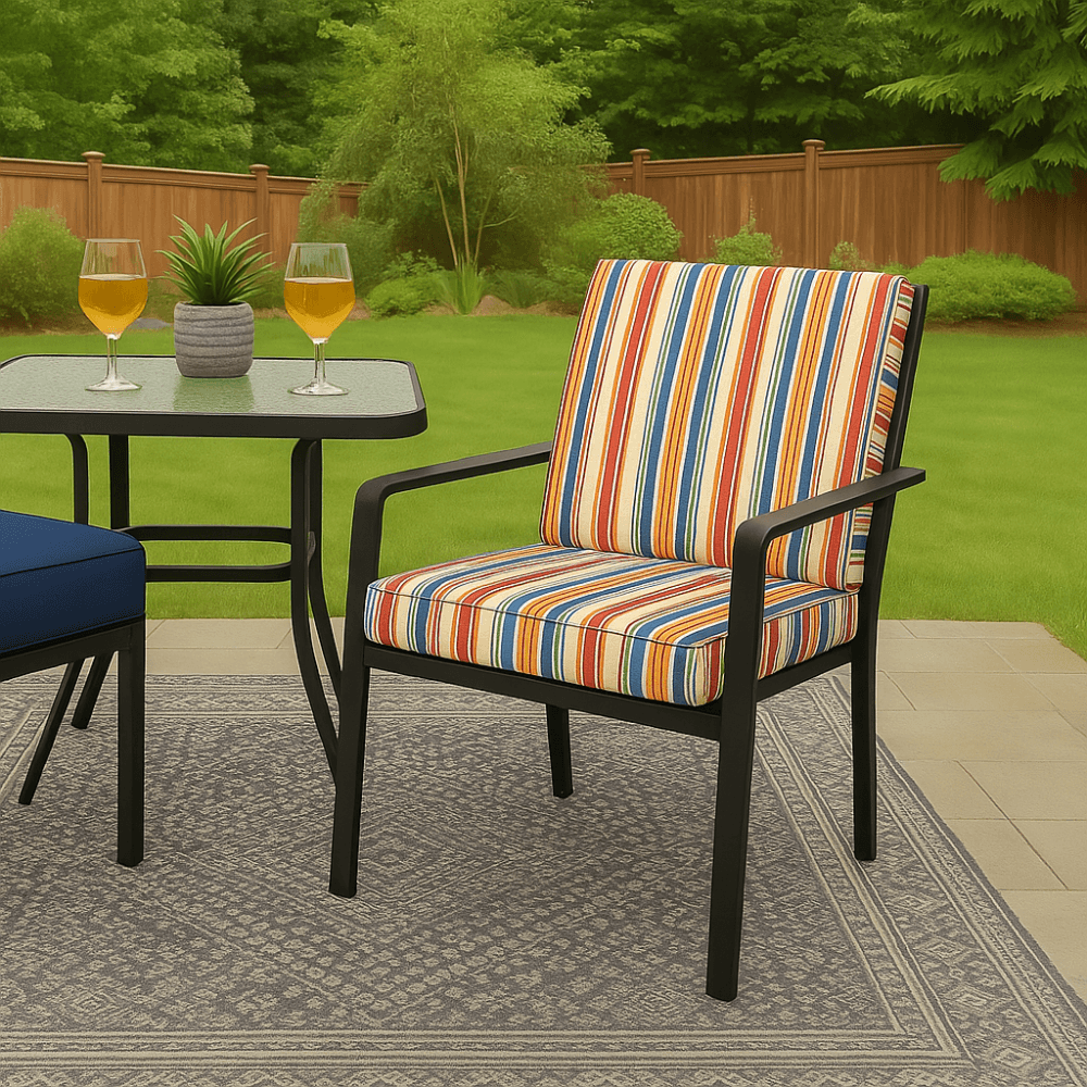 1 Piece Outdoor Chair Pad With Backrest And Ties - Comfy Sofa Cover