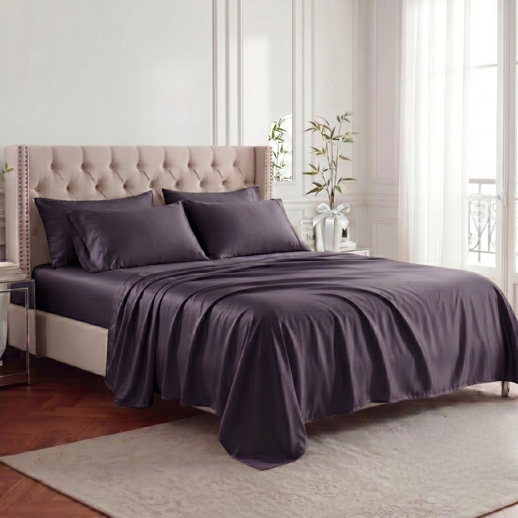 6 Piece Ultra Soft Cooling Bedding Set For Hot Sleepers