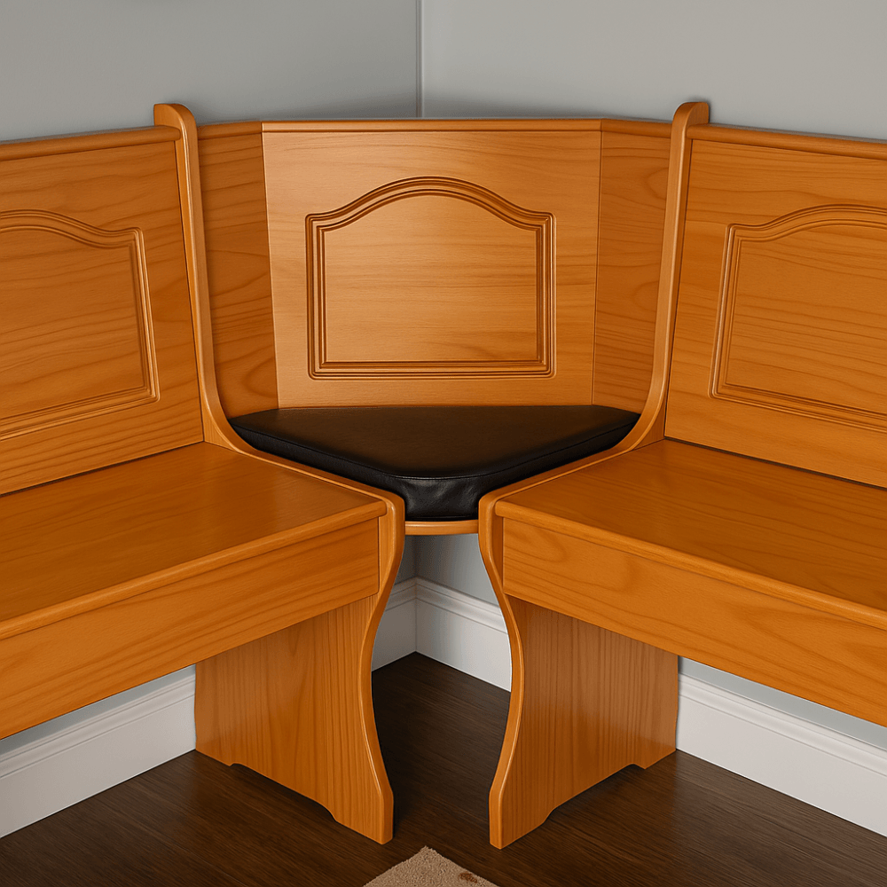 4 Piece Dining Nook Cushion Set – Soft Padded Seat Pads for Corner Benches - Comfy Sofa Cover