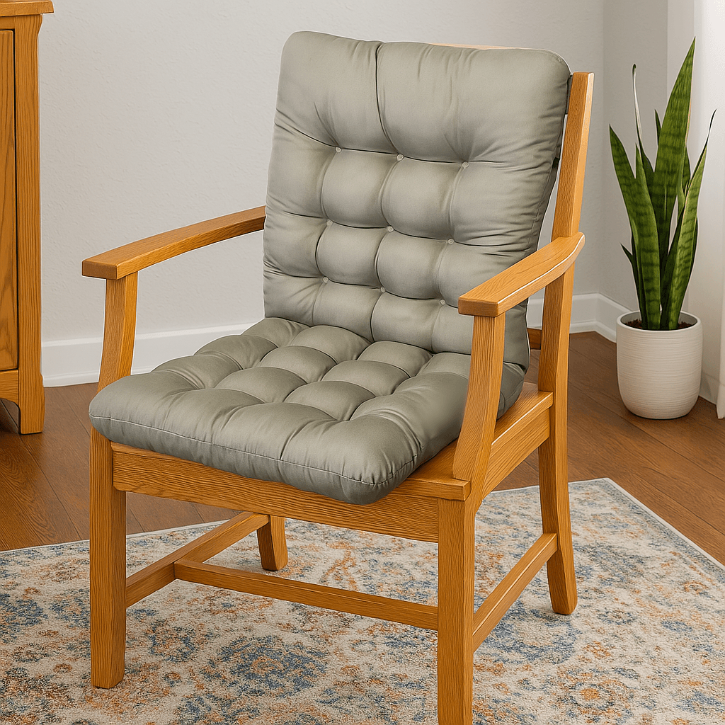 Tufted Indoor Outdoor Chair Cushion – Plush Floor Seat Pad for Home and Lounge Use - Comfy Sofa Cover