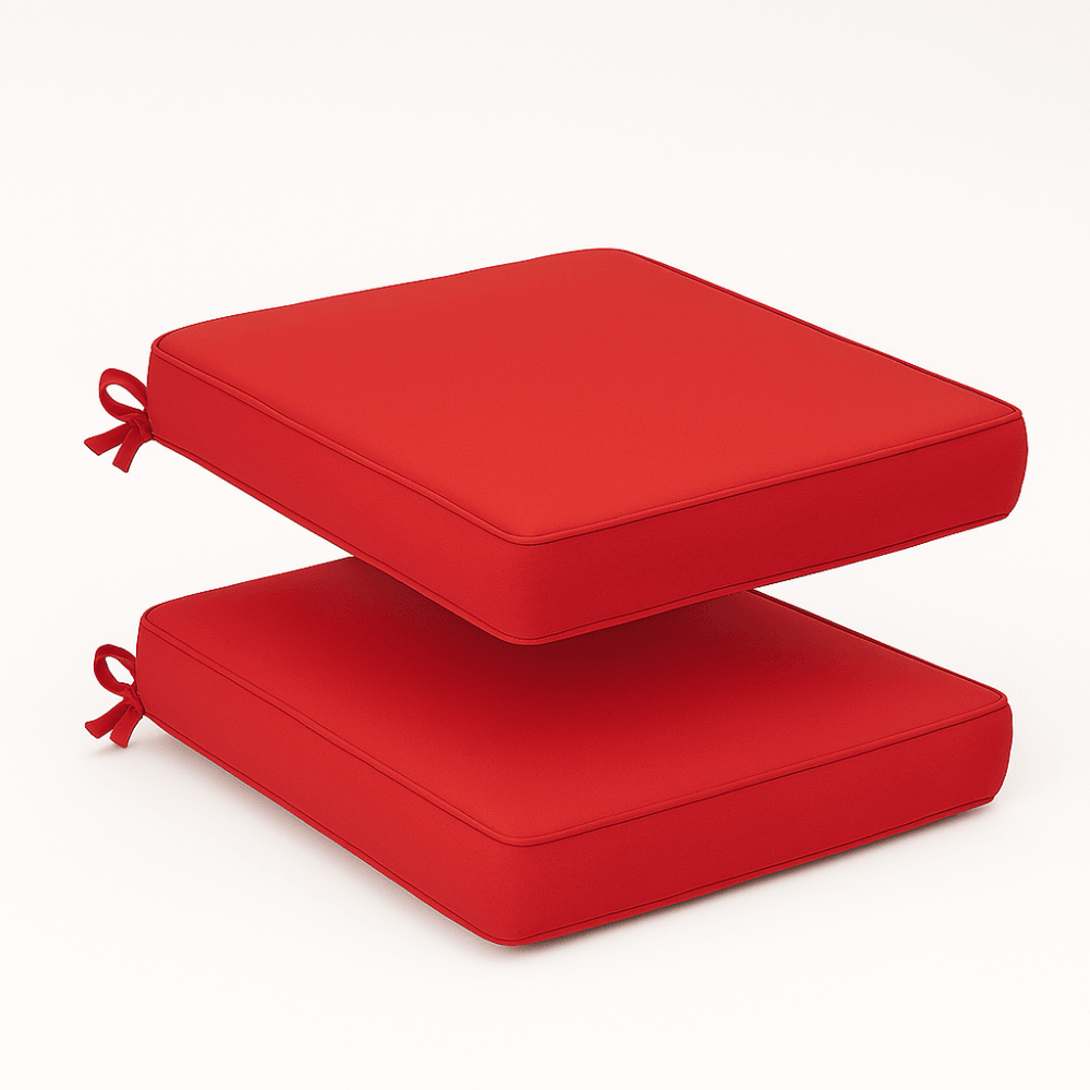 Outdoor Square Seat Pads With Cushion Ties – Set of 2 - Comfy Sofa Cover