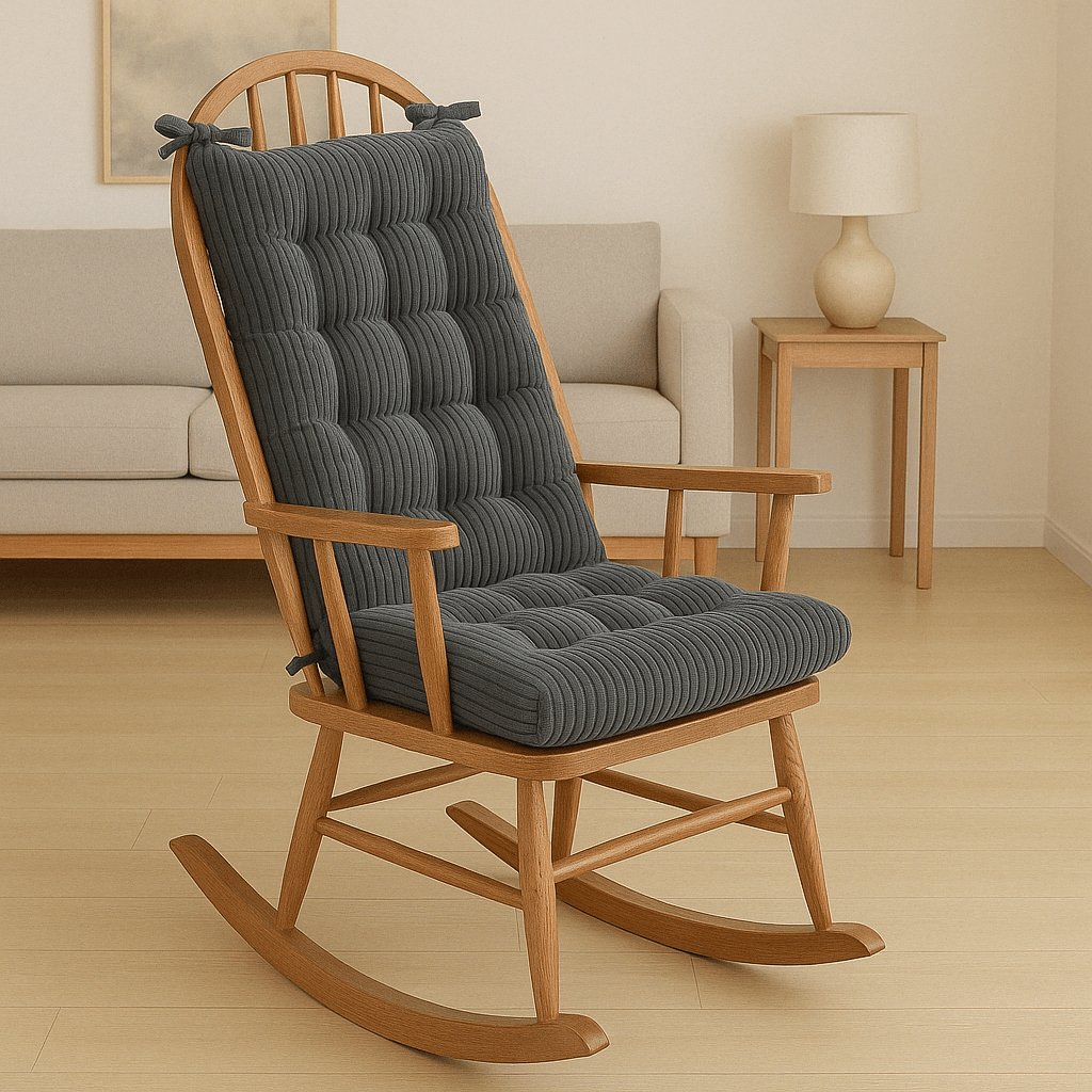 2 Piece Rocking Chair Cushion Set With Back And Seat Support - Comfy Sofa Cover