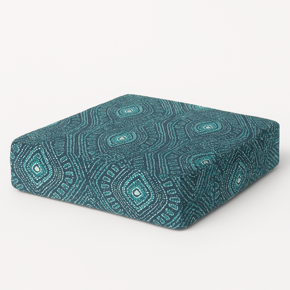 Outdoor Deep Seating Cushion Set with Foam Core – Medallion Motif - Comfy Sofa Cover