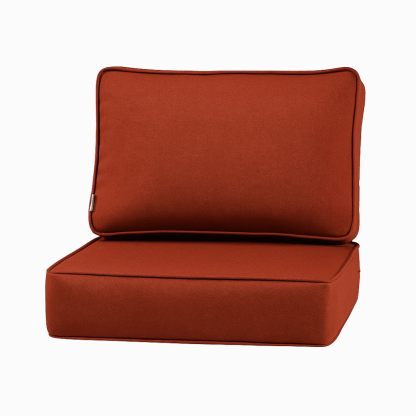 2 Piece Outdoor Lounge Seat And Back Set With Removable Covers – Square Shape - Comfy Sofa Cover