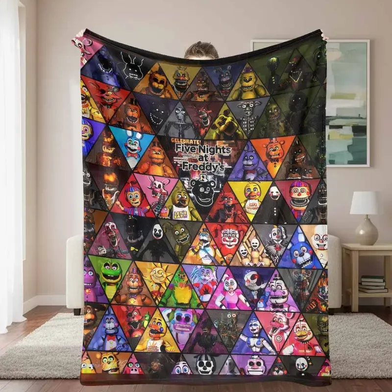 Animatronic Collage Gaming Theme Flannel Blanket
