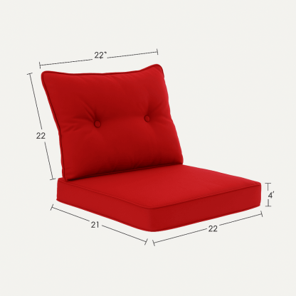 8 Piece Outdoor Seat And Back Replacement Set With Zippered Covers - Comfy Sofa Cover