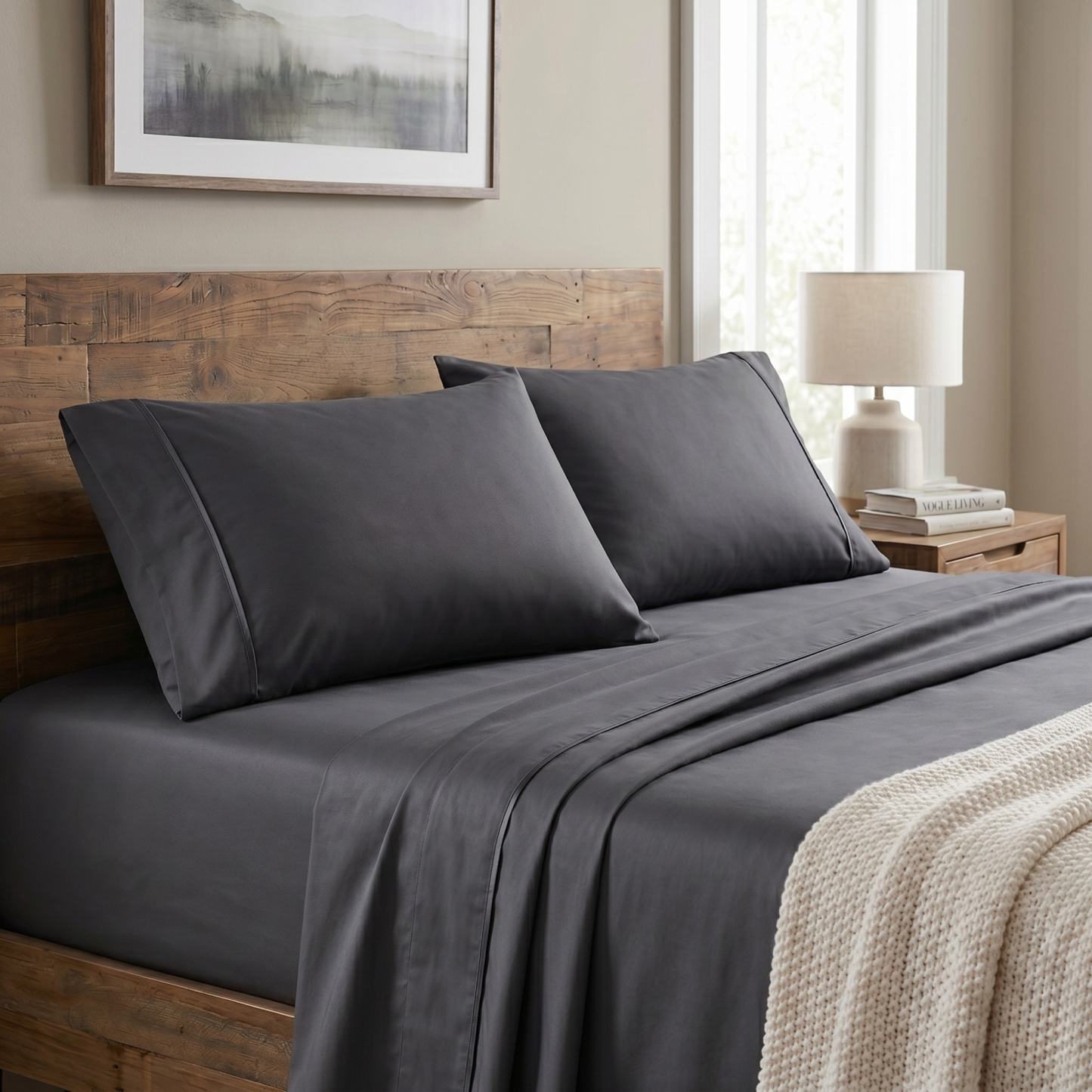 4 Piece Cooling Bed Sheet Set With Deep Pockets