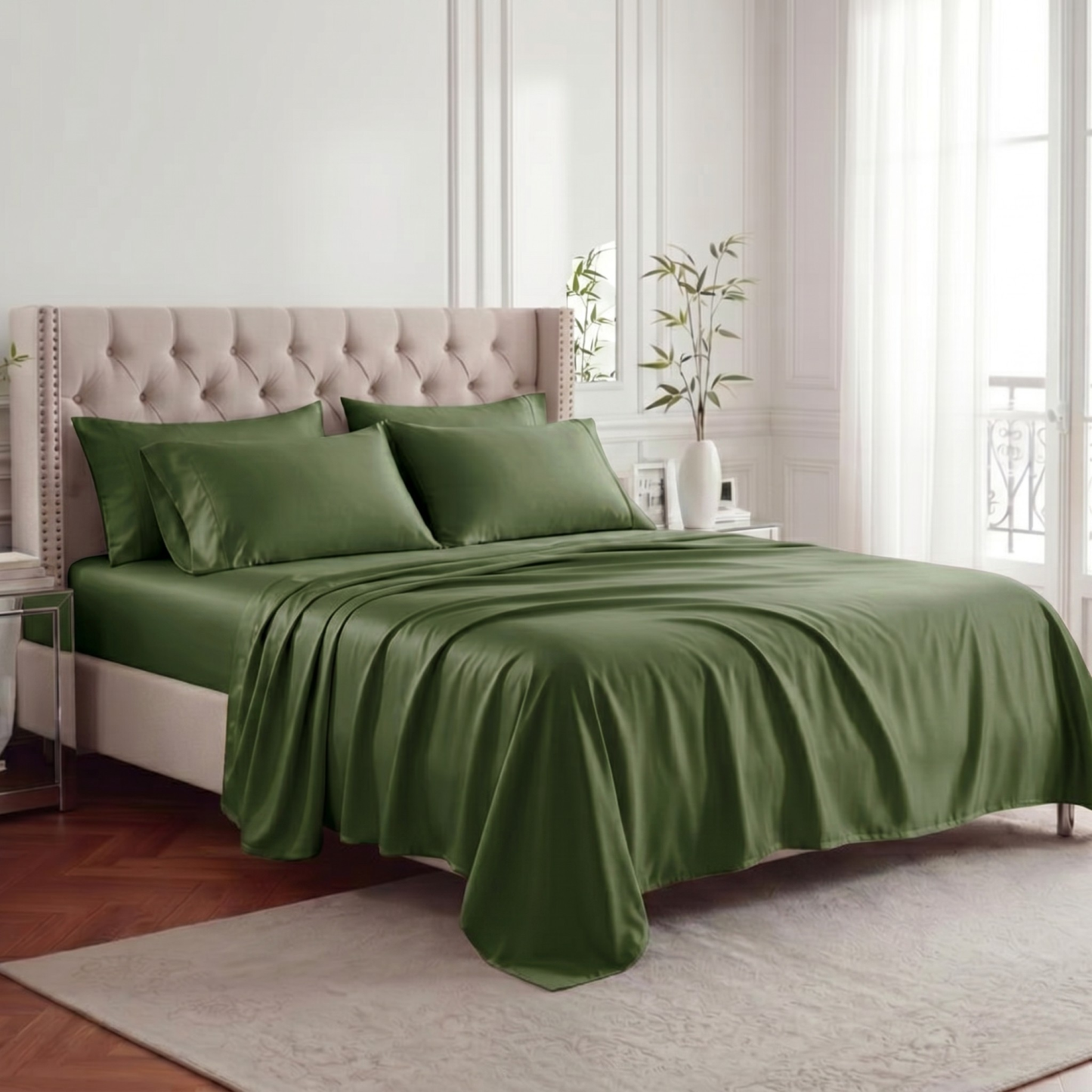 6 Piece Ultra Soft Cooling Bedding Set For Hot Sleepers