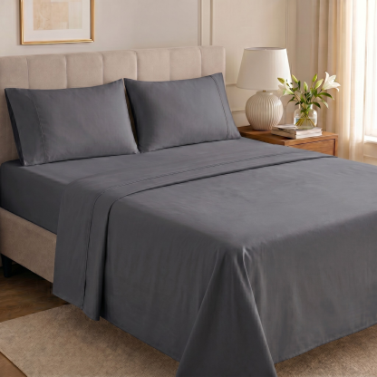 4 Piece Cooling Microfiber Sheet Set With Deep Pocket Design