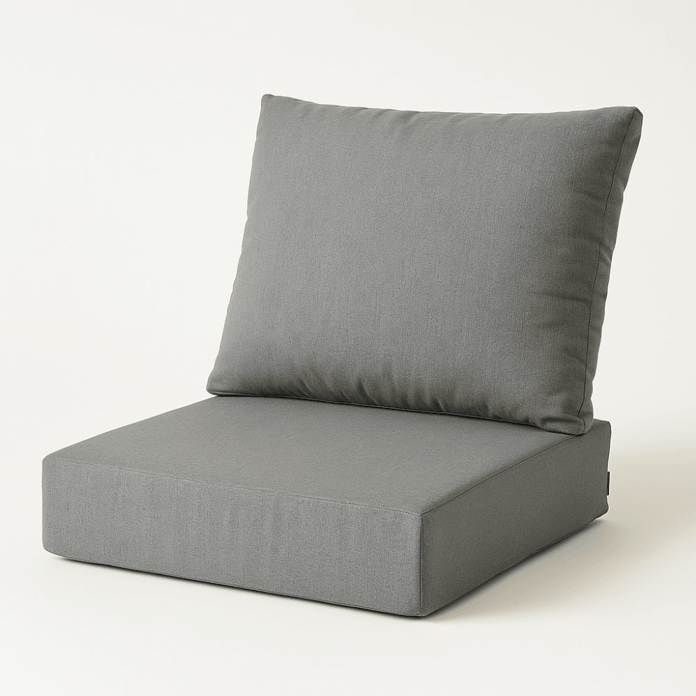 2 Piece Outdoor Deep Seat Set With Foam Core and Removable Covers - Comfy Sofa Cover