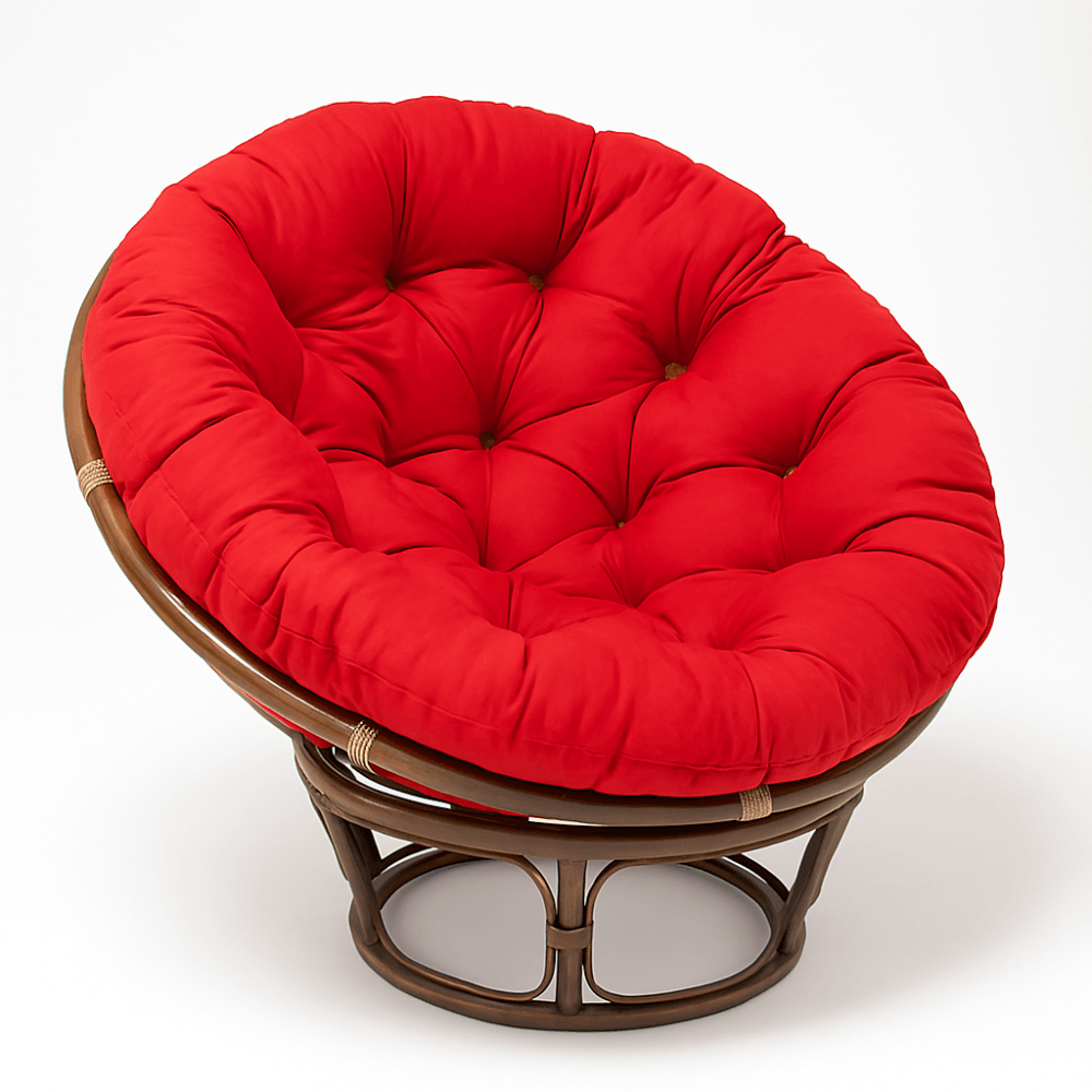 52 Inch Indoor Papasan Chair Cushion – Round Tufted Floor Or Seat Pad - Comfy Sofa Cover