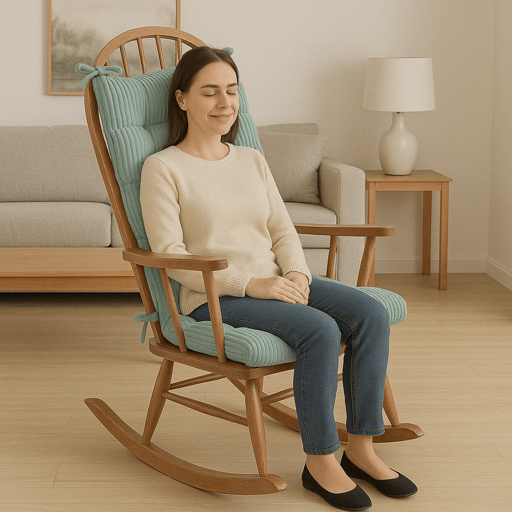 2 Piece Rocking Chair Cushion Set With Back And Seat Support - Comfy Sofa Cover