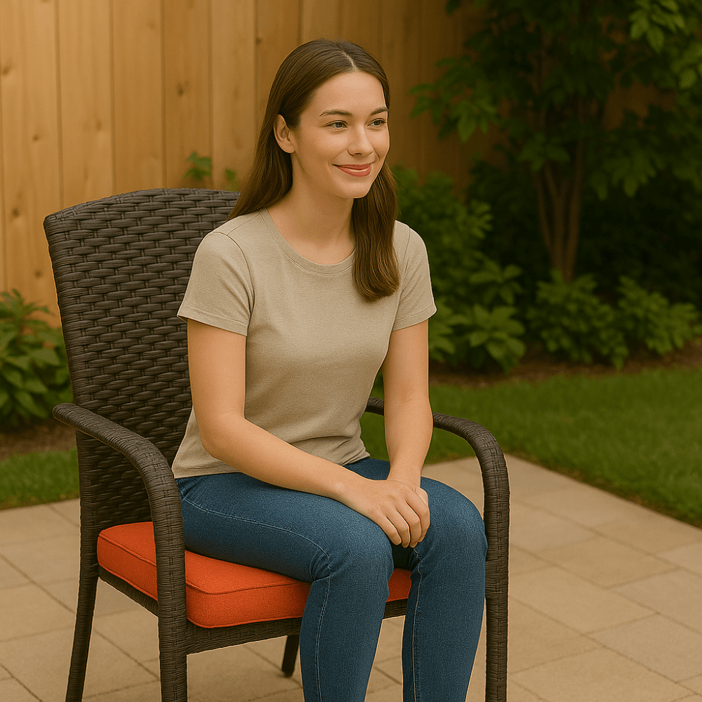 Outdoor Square Seat Pads With Cushion Ties – Set of 2 - Comfy Sofa Cover