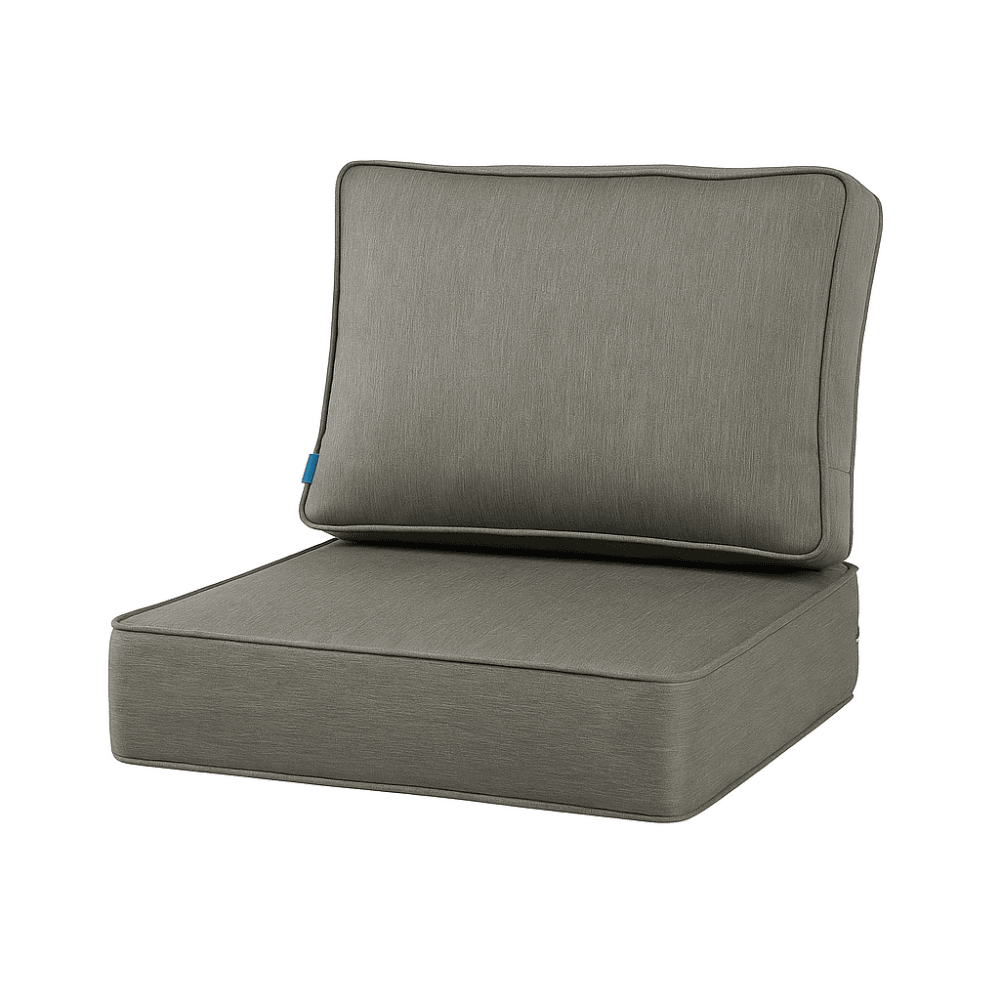 2 Piece Outdoor Lounge Seat And Back Set With Removable Covers – Square Shape - Comfy Sofa Cover