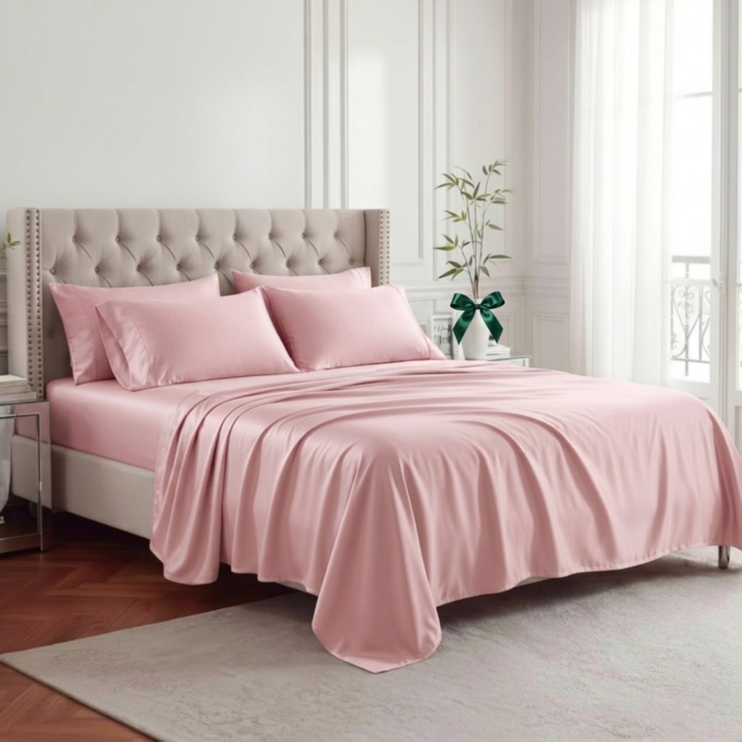 6 Piece Ultra Soft Cooling Bedding Set For Hot Sleepers