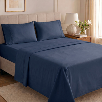 4 Piece Cooling Microfiber Sheet Set With Deep Pocket Design