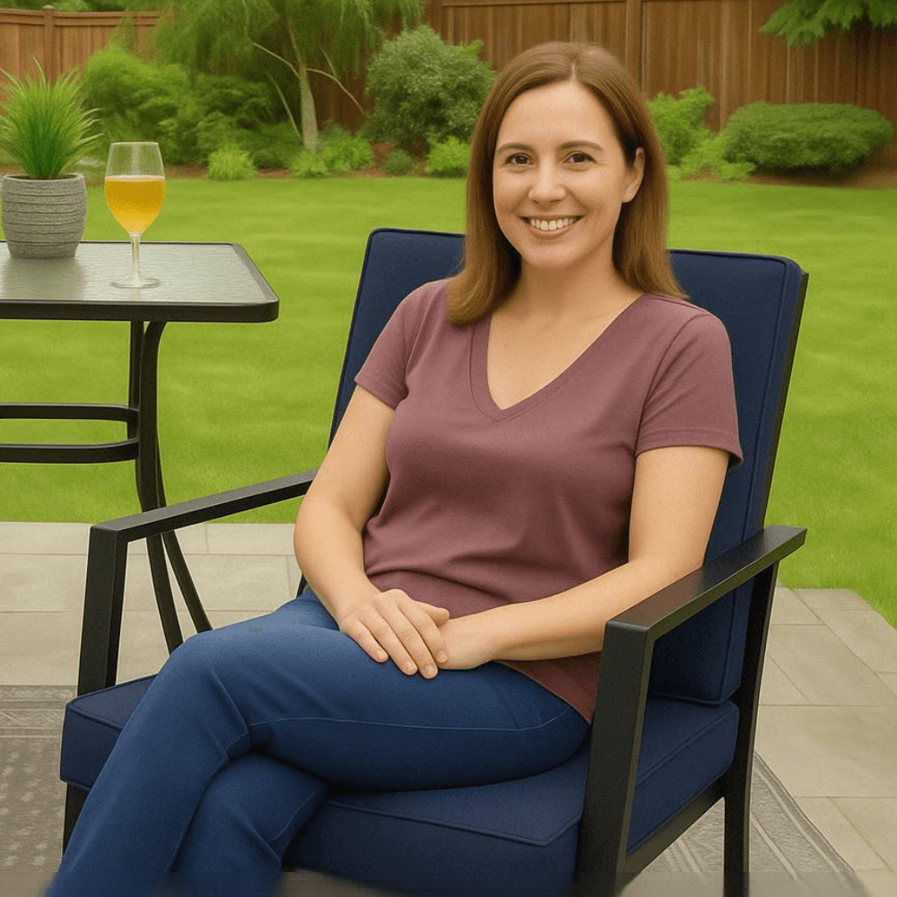 1 Piece Outdoor Chair Pad With Backrest And Ties - Comfy Sofa Cover