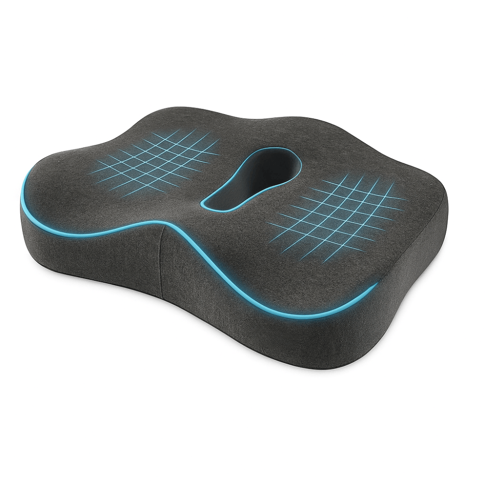 Memory Foam Wedge Seat Cushion For Home Office and Travel - Comfy Sofa Cover