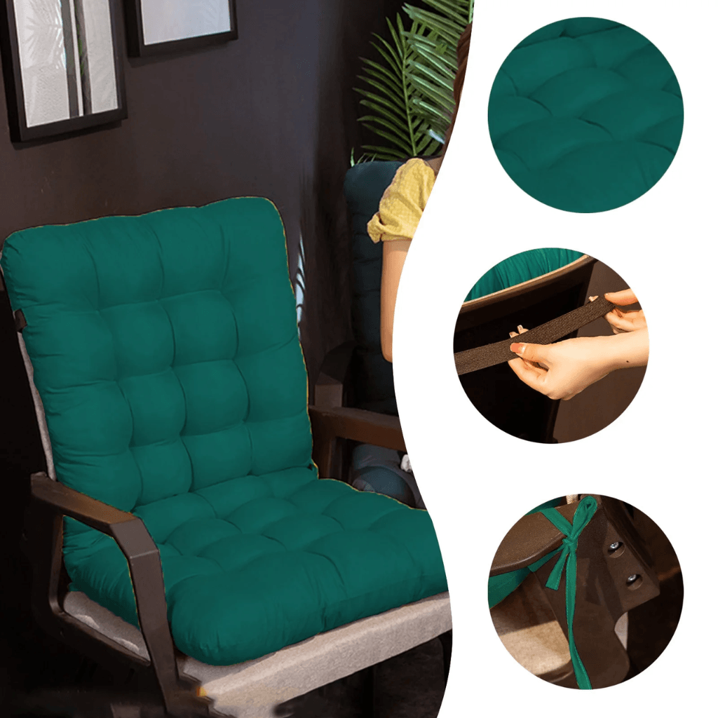 Tufted Indoor Outdoor Chair Cushion – Plush Floor Seat Pad for Home and Lounge Use - Comfy Sofa Cover