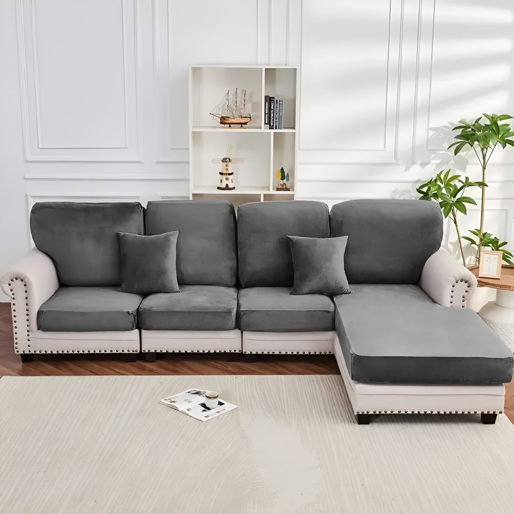 Couch Covers Velvet Sofa Cushion Cover Stretch