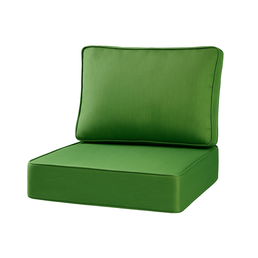 2 Piece Outdoor Lounge Seat And Back Set With Removable Covers – Square Shape - Comfy Sofa Cover