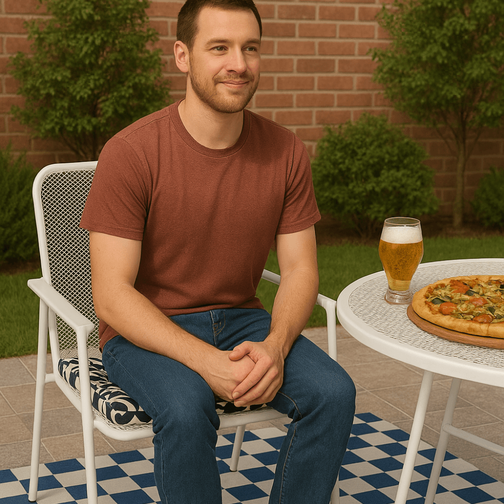 Outdoor Tufted Chair Seat Cushion With Ties – 16x16 Inch - Comfy Sofa Cover