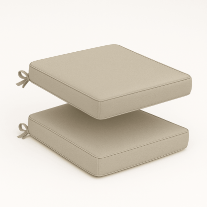 Outdoor Square Seat Pads With Cushion Ties – Set of 2 - Comfy Sofa Cover