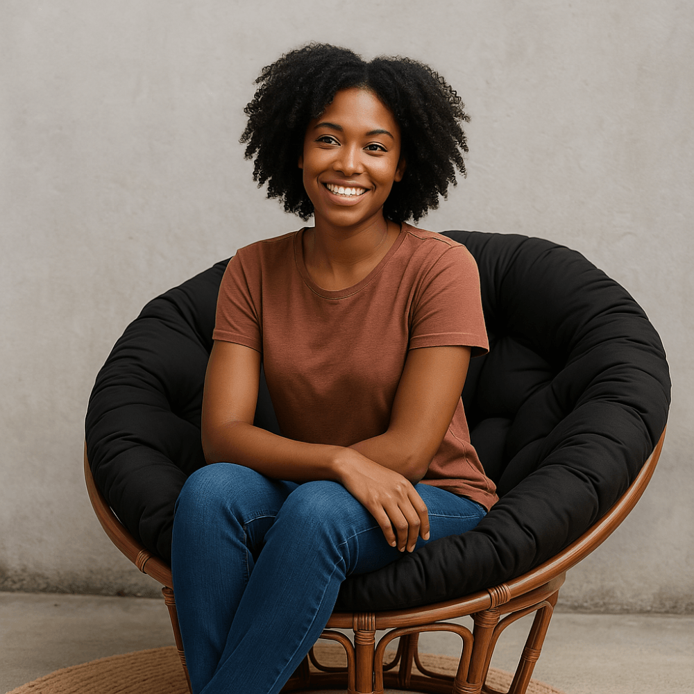 52 Inch Indoor Papasan Chair Cushion – Round Tufted Floor Or Seat Pad - Comfy Sofa Cover