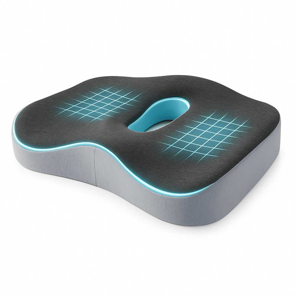 Memory Foam Wedge Seat Cushion For Home Office and Travel - Comfy Sofa Cover