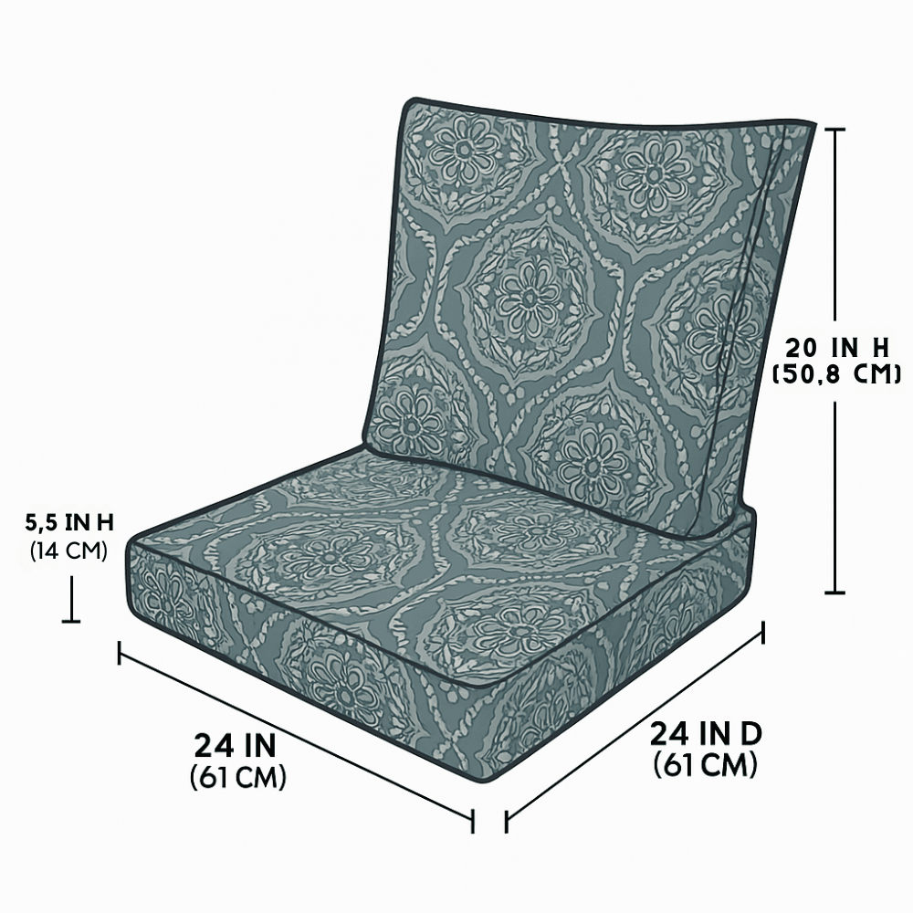 2 Piece Outdoor Deep Seat Set With Removable Covers - Comfy Sofa Cover